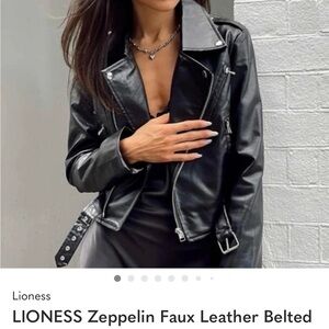 Princess Polly Black Faux Leather Biker Jacket